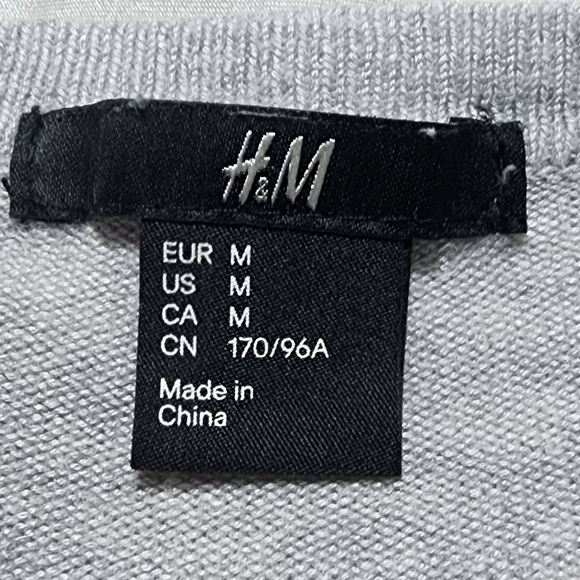 H&M Gray Button Down Long Sleeve Sequin Pockets Cardigan - Picture 7 of 8